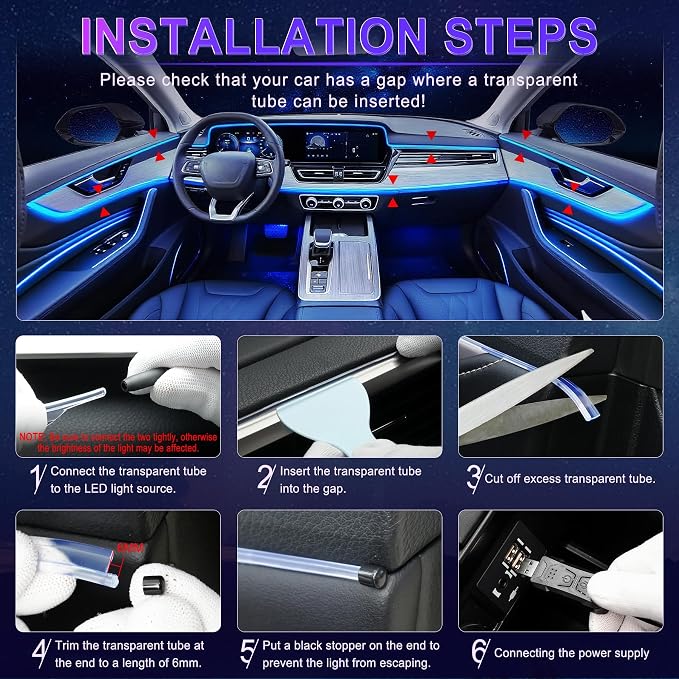 LivTee Smart Car LED Interior Lights - Image 5
