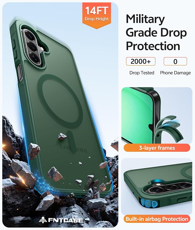 FNTCASE for Galaxy A17/A16 5G Phone Case: for Samsung A17 Cases Matte - Image 5