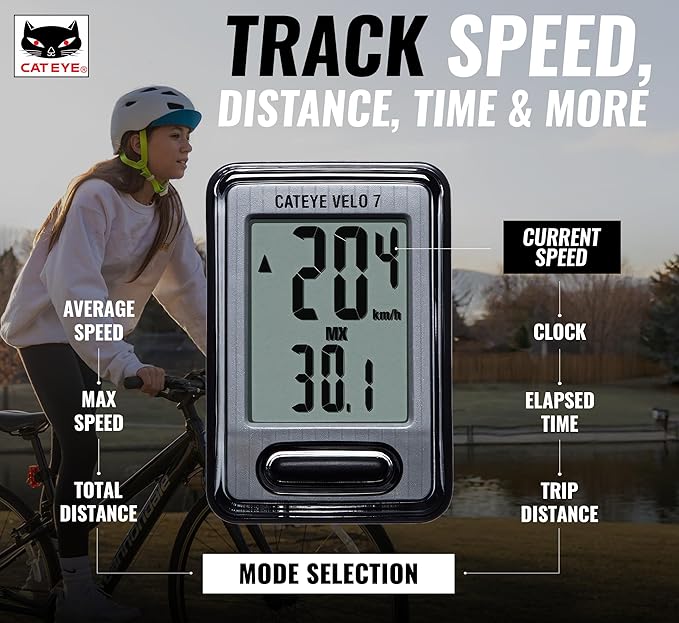 CATEYE Wired Bike Computer – Entry-Level Speedometer and Odometer, Auto - Image 2