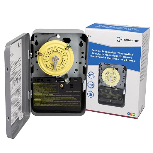 Intermatic T101 24-Hour Mechanical Timer Switch - 120V SPST by Intermatic