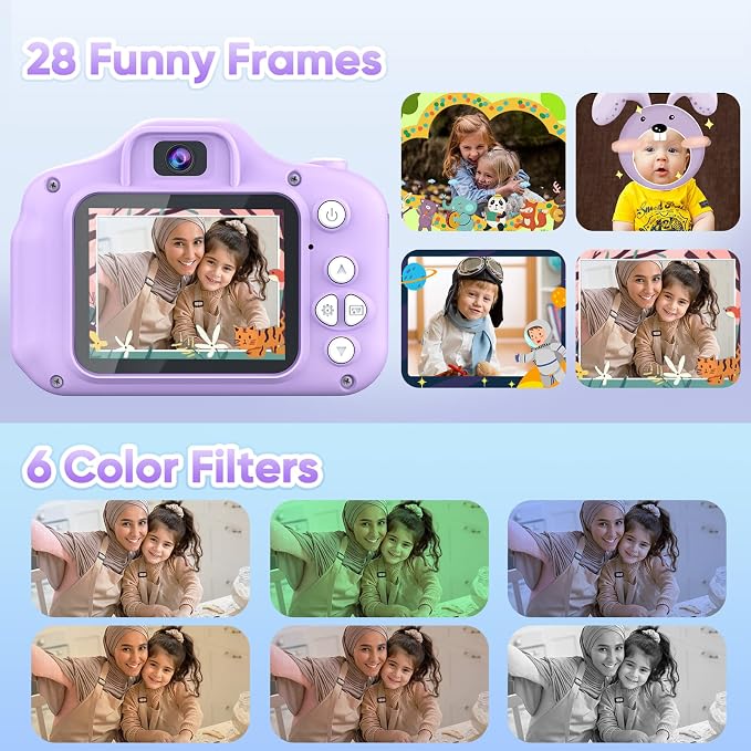 Seckton Upgrade Kids Selfie Camera, Christmas Birthday Gifts - Image 5