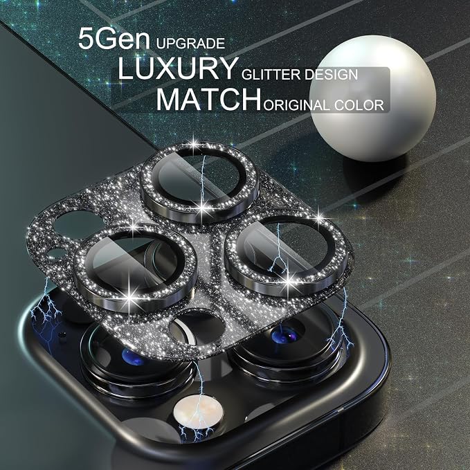 Choiche for iPhone 14 Pro/iPhone 14 Pro Max Camera Lens Protector, Bling Camera - Image 3