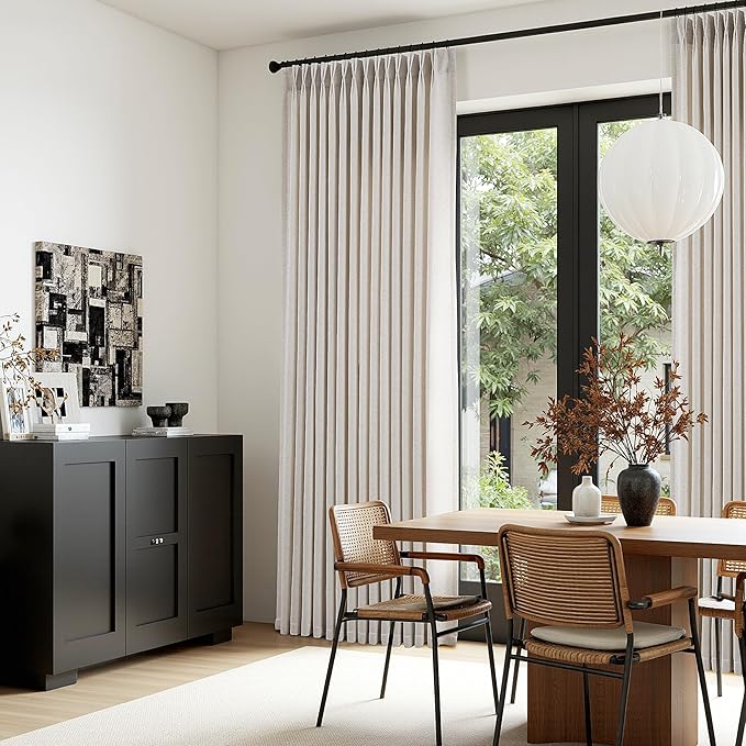 Memory Trained Pinch Pleated Curtains 84 Inches Long, Viral Linen Pinch Pleat - Image 3