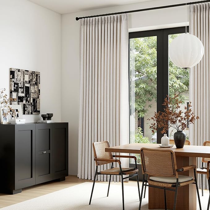 Memory Trained Pinch Pleated Curtains 80 Inches Long, Viral Linen Pinch Pleat - Image 3