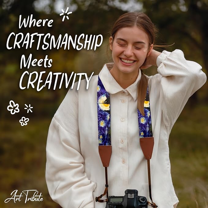 Camera Strap, Vintage Embroidered Neck Shoulder & Crossbody Camera Strap - Image 8