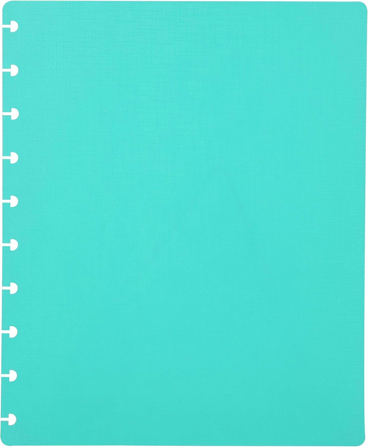 Talia Discbound Notebooks, Planner, Customizable, (yCelestial Turquoise w/Silver Discs, Midsize (7.5in x 9.75in))
