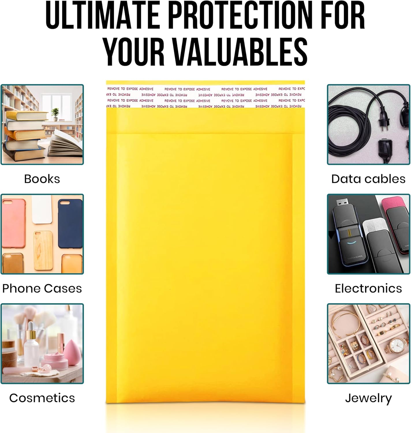 Levex - #3 8.5" x 14.5 [50 Pack) Kraft Bubble Mailers, Padded Envelope Mailers, Packing Envelope & Mailing Bags for Shipping
