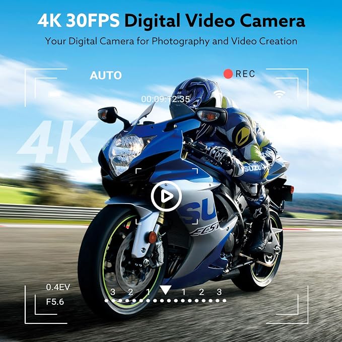 4K Digital Camera, 64MP Vlogging Camera - Image 2