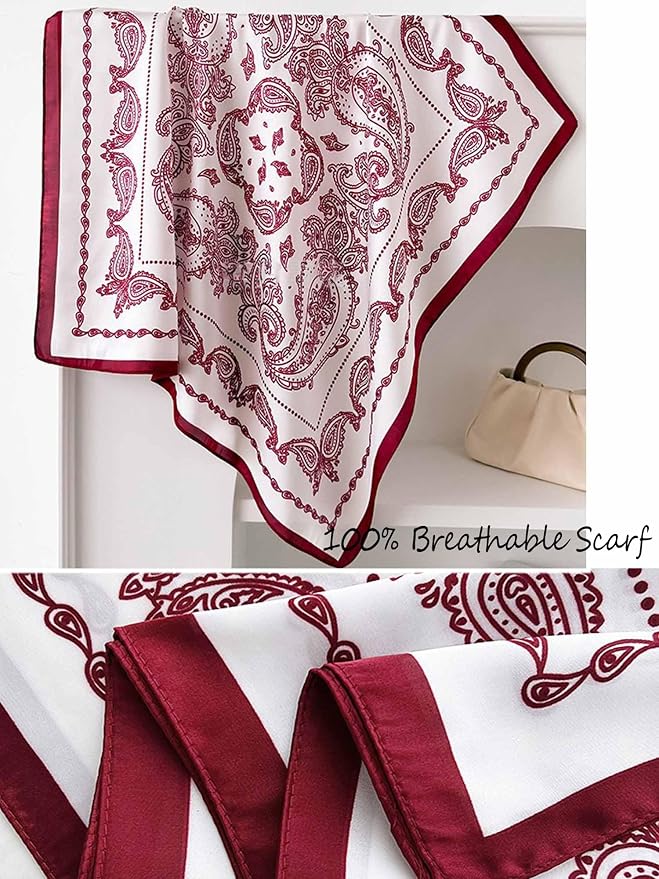 Silky Scarf for Women Lightweight Satin Bandanas Neck Hair Wrap For Sleeping - Image 3