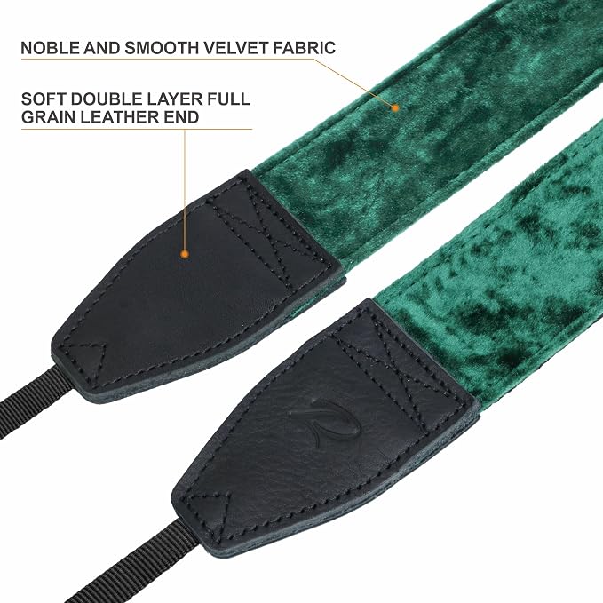 Padwa Lifestyle Green Velvet Camera Strap - Image 3