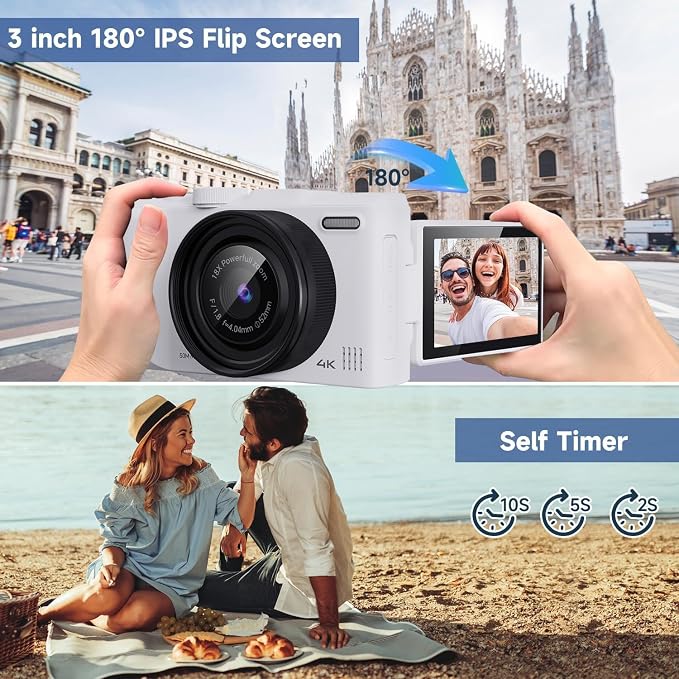 Digital Camera 4K for Photography, 50MP Vlogging Camera for YouTube Video - Image 3