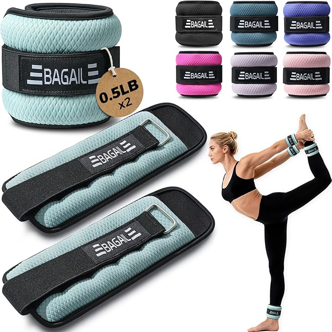 BAGAIL Ankle Wrist Weights for Women & Men, One Pair of 1/2/4/6/8/10 LBS by BAGAIL