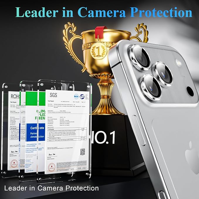YWXTW Camera Lens Protector for iPhone 17 Pro/iPhone 17 Pro Max, Tempered Glass - Image 2
