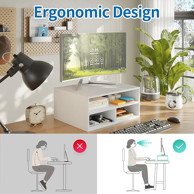 Desktop Printer Table with Storage, 2 Tier Printer Stand - Image 8