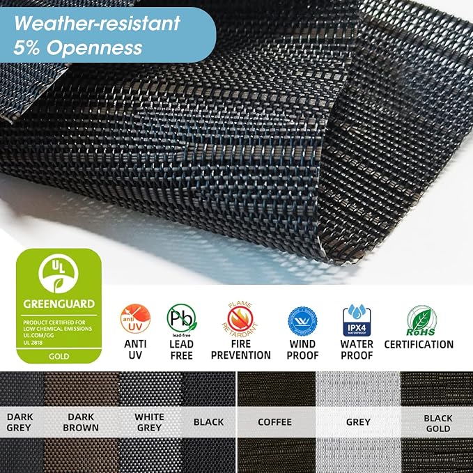 SmartWings Motorized Sun Shades Outdoor Patio Smart Blinds Remote Control Roll - Image 4
