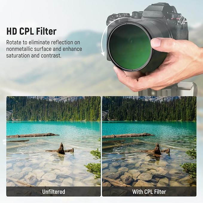 NEEWER 82mm CPL Filter with Lens Cap, Ultra Thin Circular Polarizing Filter - Image 3