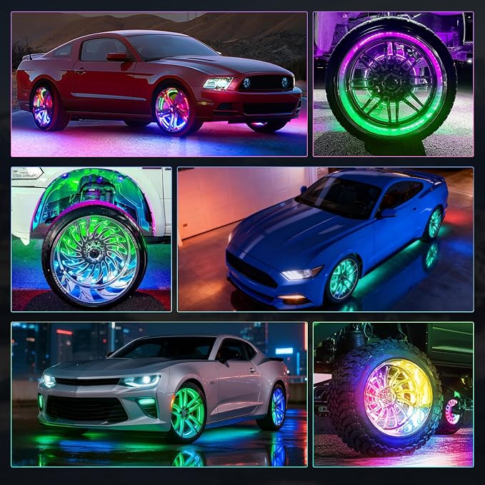 Nilight 4PCS 17.5inch Double Row Wheel Ring Lights Dream Color - Image 9