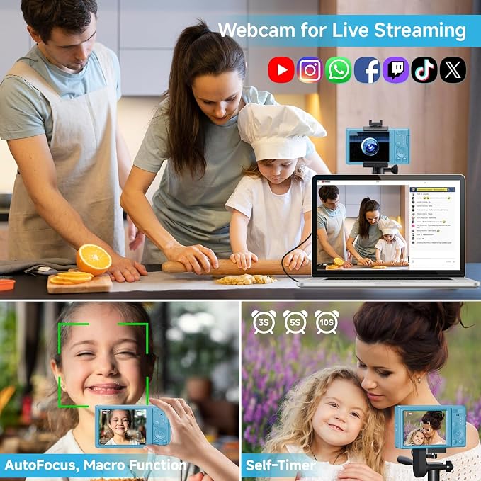 SMARTKLIK Digital Camera for Teens, FHD 4K 44MP - Image 4