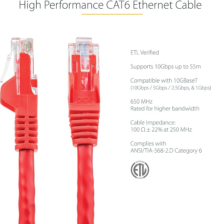 StarTech 5ft CAT6 Ethernet Cable - Image 2