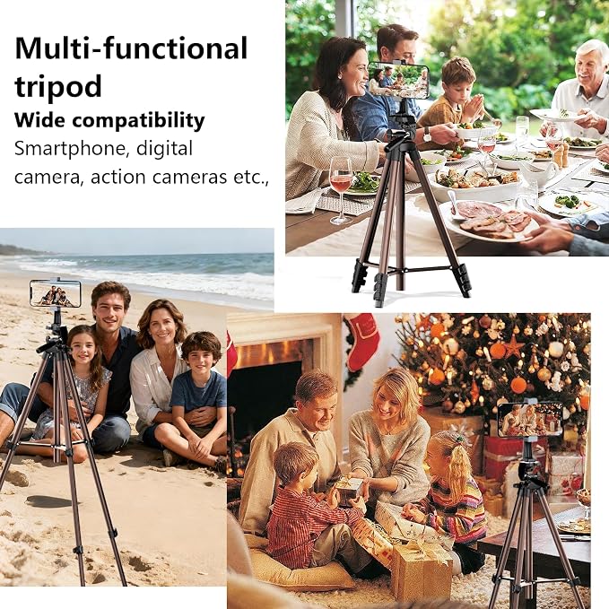 71" Camera Tripod, Lightweight Aluminum Phone Tripod - Image 2