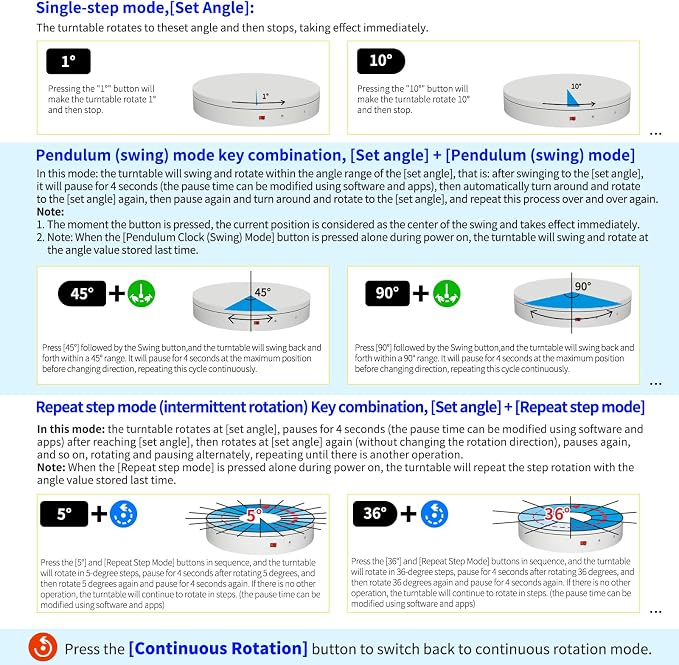 Programmable Large Motorized Electric Turntable Command-Controlled Rotating - Image 4