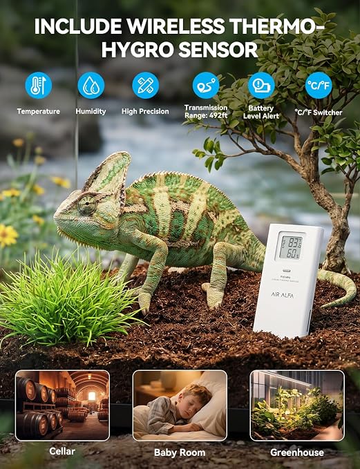 4900FT WiFi Smart Weather Stations Wireless Indoor Outdoor, LoRa Based Wireless - Image 6
