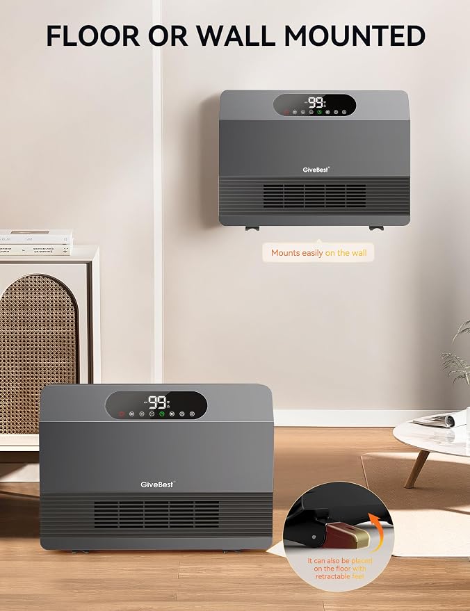 GiveBest Smart Wall Heater, 1500W Fast Heating Space Heater - Image 7