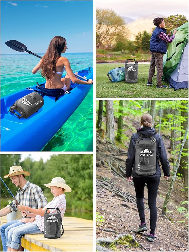 HEETA Dry Bag Waterproof for Women Men, 5L/10L/20L/30L/40L Roll Top Lightweight - Image 6