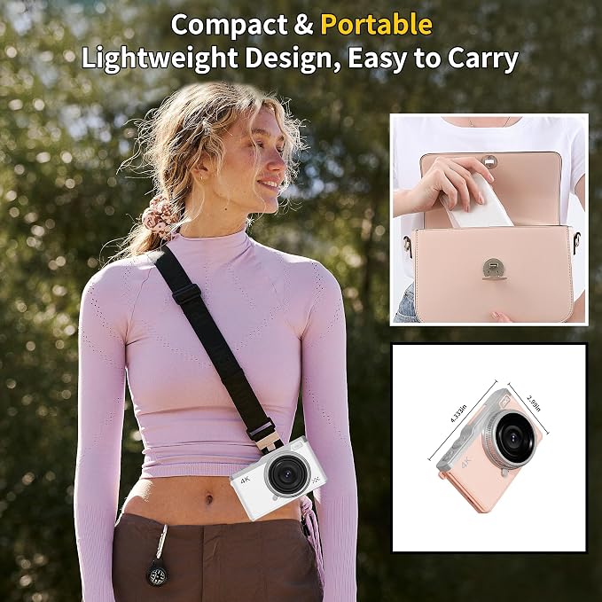 4K Digital Camera for Photography, 64MP Point and Shoot Digital Cameras - Image 5