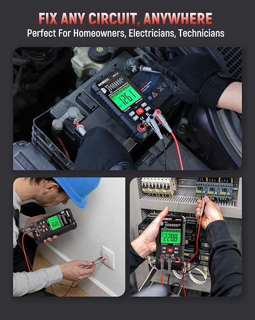 KAIWEETS 3-in-1 Multimeter & Cable Tracer Kit, Auto-Ranging Digital Multimeter - Image 4