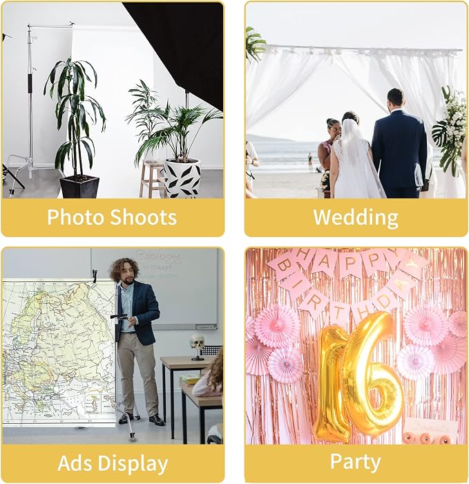 Pro Stainless Steel Telescopic Backdrop Crossbar Max Length 10 ft/3m Adjustable - Image 7