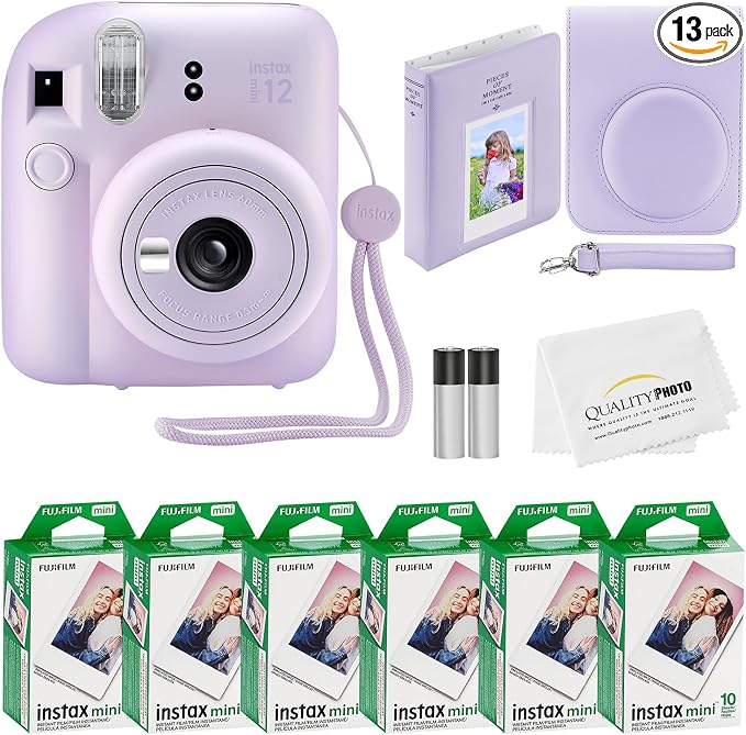 Fujifilm Instax Mini 12 Instant Camera + 60 Photo Prints + Accessories by FUJIFILM