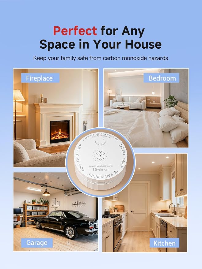 Heiman Smart Carbon Monoxide Detectors, Real-Time Notifications, 2.4 GHz Wi-Fi - Image 9