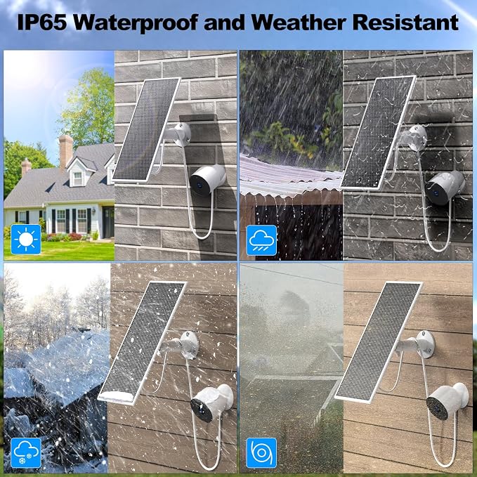 Solar Panel for Google Nest Camera, Upgraded Solar Power Charger for Google - Image 5