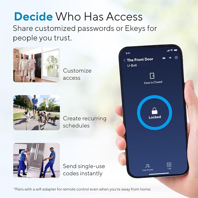 ULTRALOQ U-Bolt Smart Lock, 5-in-1 Keyless Entry Door Lock - Image 5