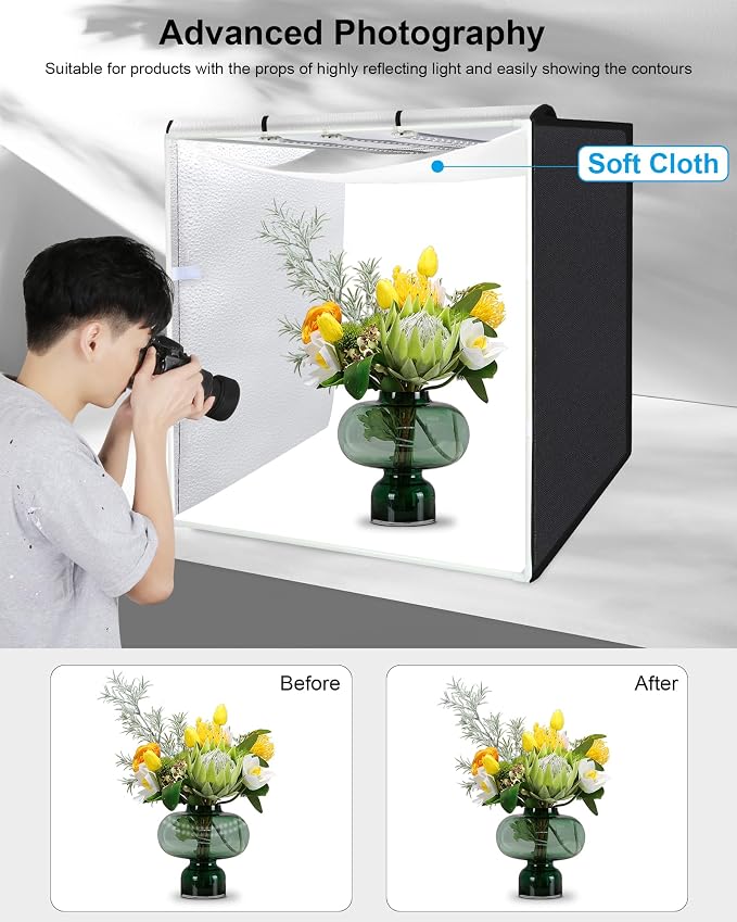 PULUZ 32"x32" Light Box Photography, Large Photo Light Box - Image 4