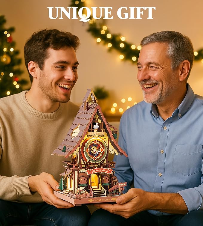 ROKR Cuckoo Clock Mechanical 3D Wooden Puzzle Kit - Image 7