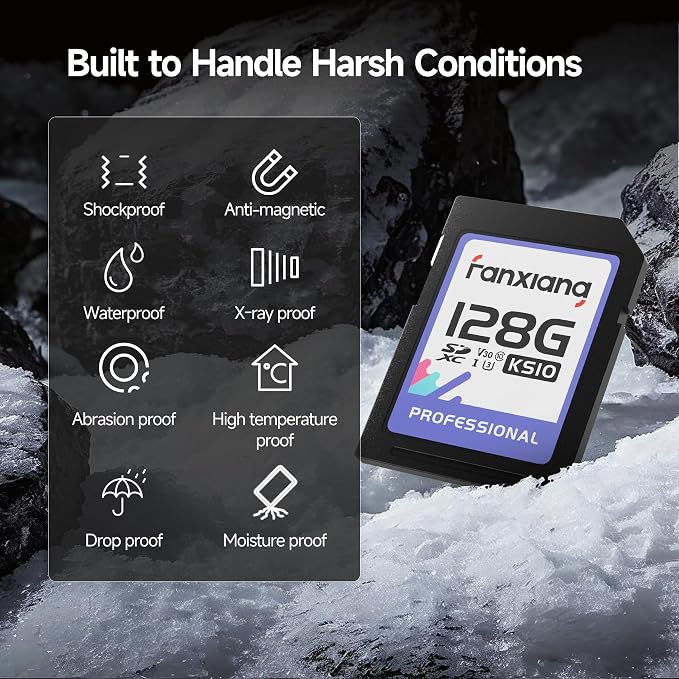 fanxiang 128GB SDXC Memory Card SD Card, Full-HD & 4K Video, - Image 5