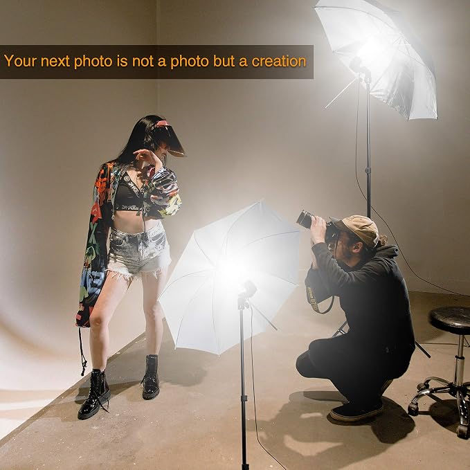 EMART Umbrella Photography Lighting Kit, 200/700W Bulbs, Soft Light Continuous - Image 6