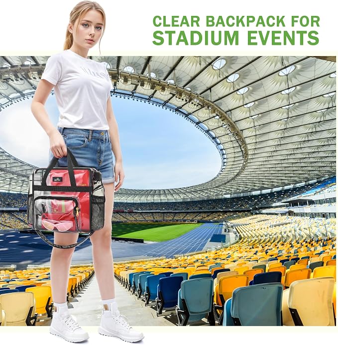 MAY TREE Clear Bag for Stadium Events, Transparent Bag for Concert Sports Gym - Image 2