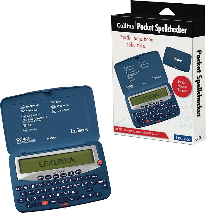 Lexibook DC753EN Electronic Pocket Spellchecker, Conjugation, Anagram Solver - Image 2