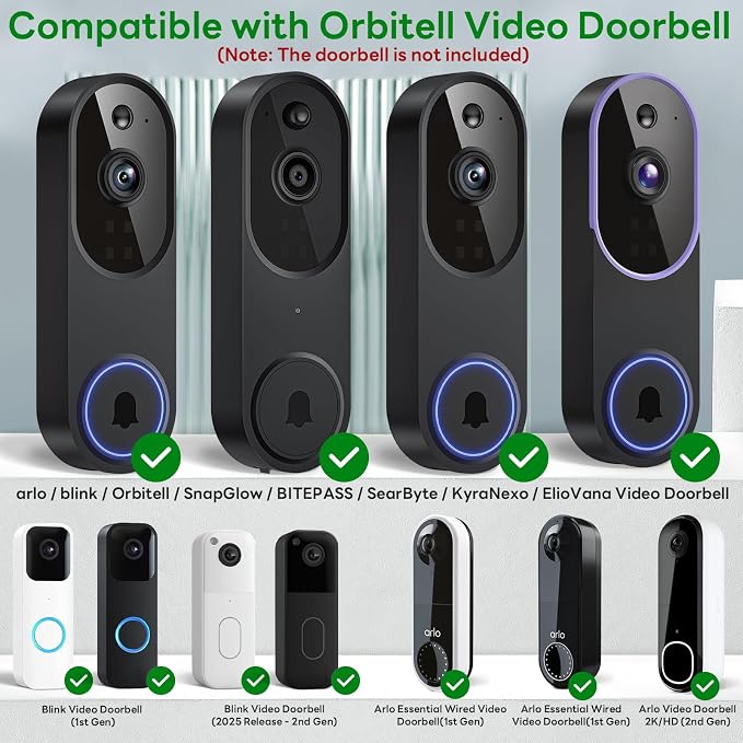 Anti-Theft Doorbell Camera Mount Compatible - Image 2