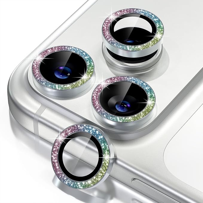 Misea Compatible for iPhone 17 Pro/iPhone 17 Pro Max Camera Lens Protector Bling by Misea