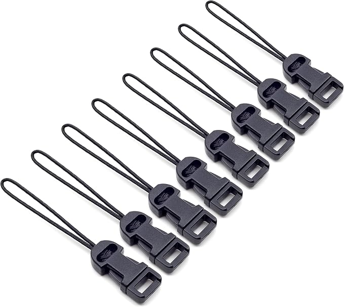 Padwa Lifestyle 8 Pcs Black Quick Release Camera Strap QD Loops Connector by PadwaLifestyleCameraStrap