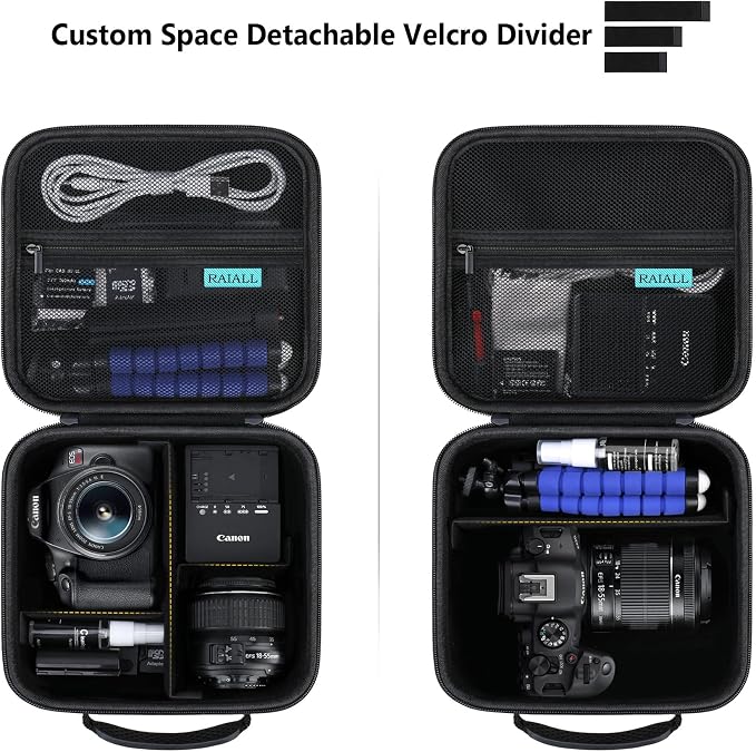 RAIALL Camera Case for Canon EOS Rebel T7/R50/R50V/R100/R5/R6 Mark II/R7/ - Image 4