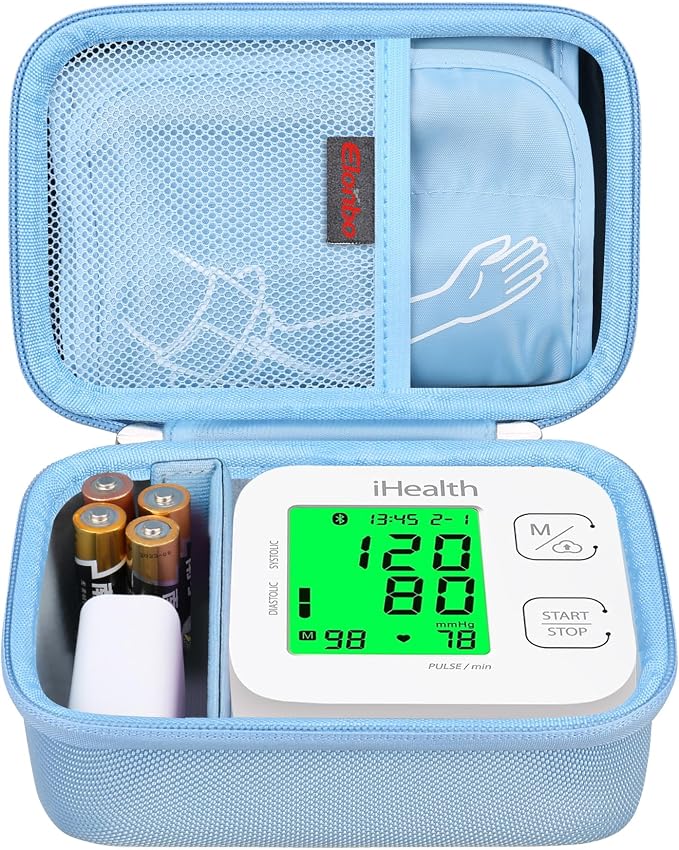 Elonbo Carrying Case for iHealth Track Smart Upper Arm Blood Pressure Monitor by Elonbo
