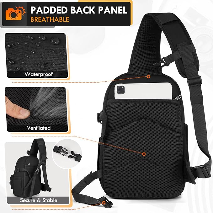 RAINSMORE Camera Bag Small DSLR & Mirrorless Camera Case - Image 6