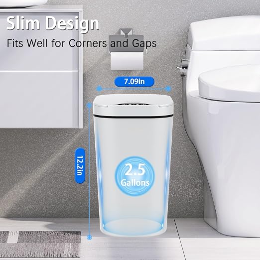 2 Pack Automatic Small Bathroom Trash Can - Image 3