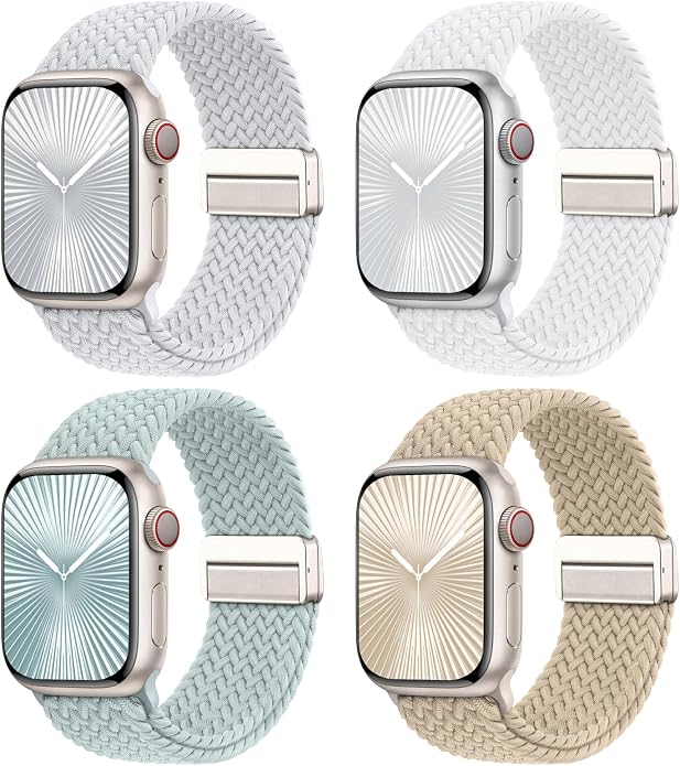 4 Pack Braided Stretchy Bands Compatible by Suitisbest