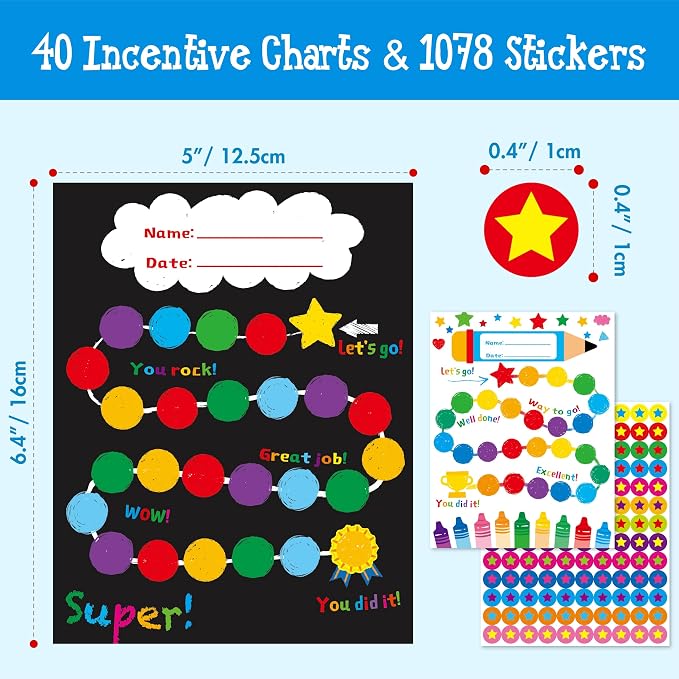 40 Pack Incentive Chart, 2 Adorable Designs - Image 2
